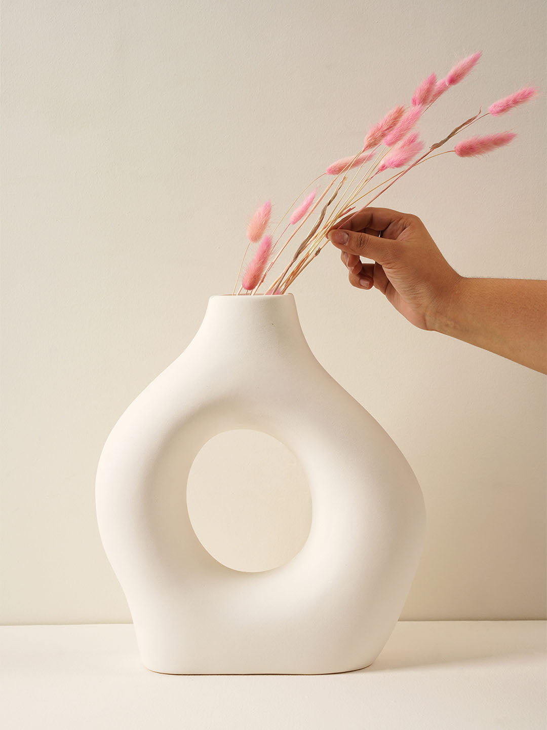 Nordic Donut Vase White