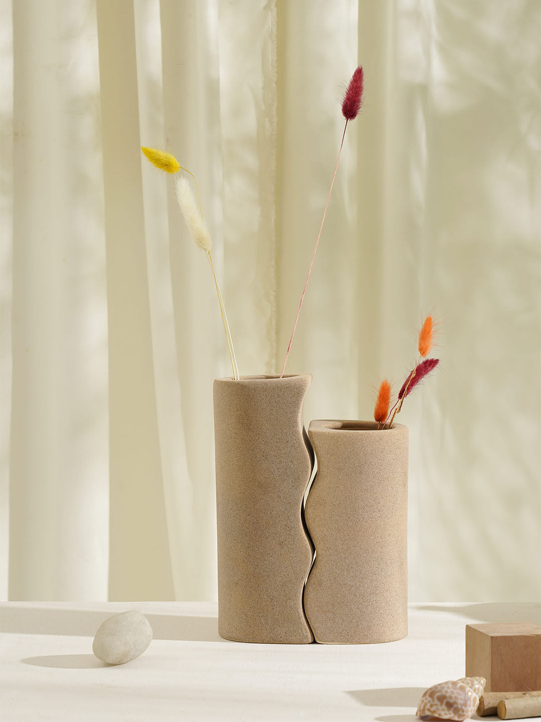 Couple Vase Biege set of 2