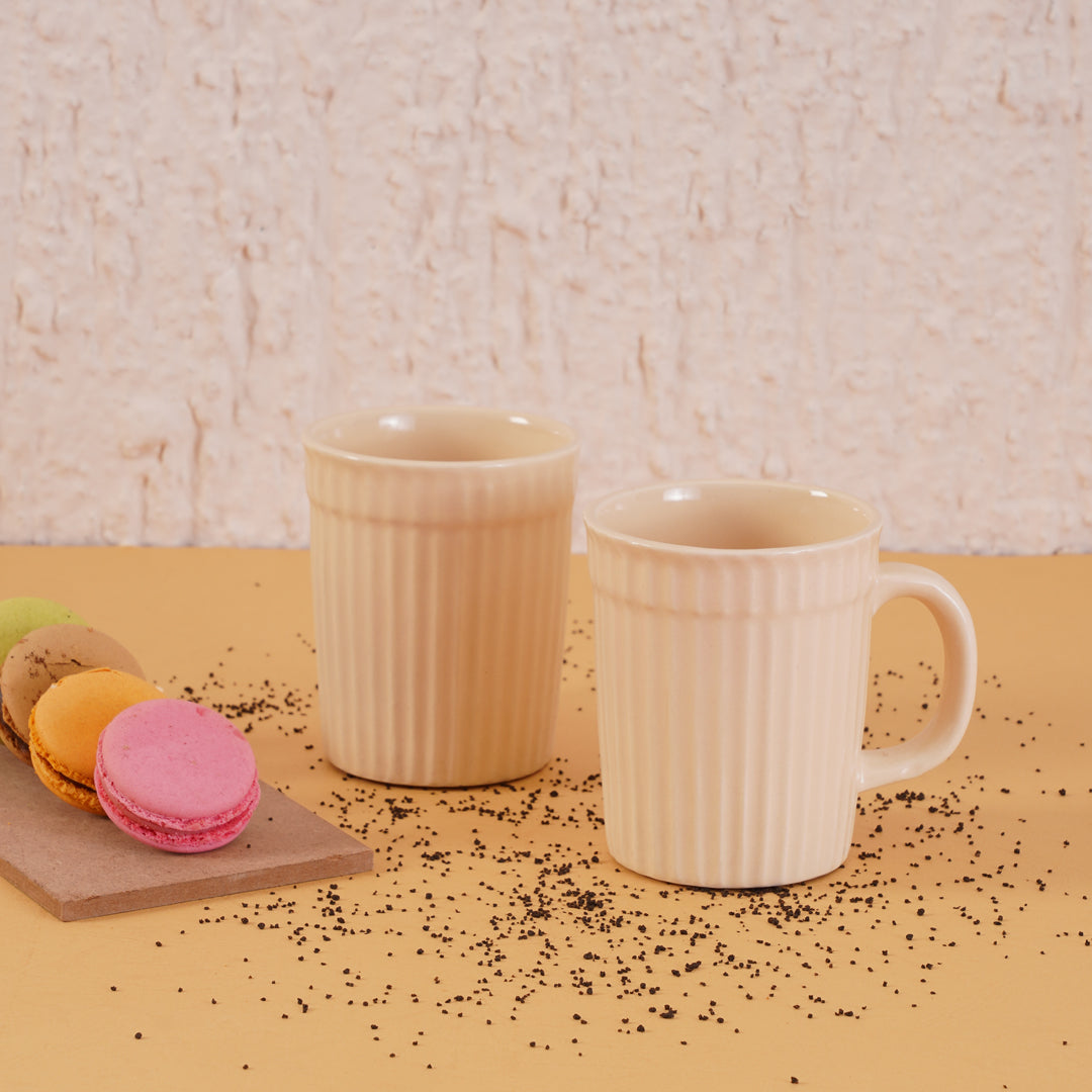 Liny Peach Coffee Mugs set of 2
