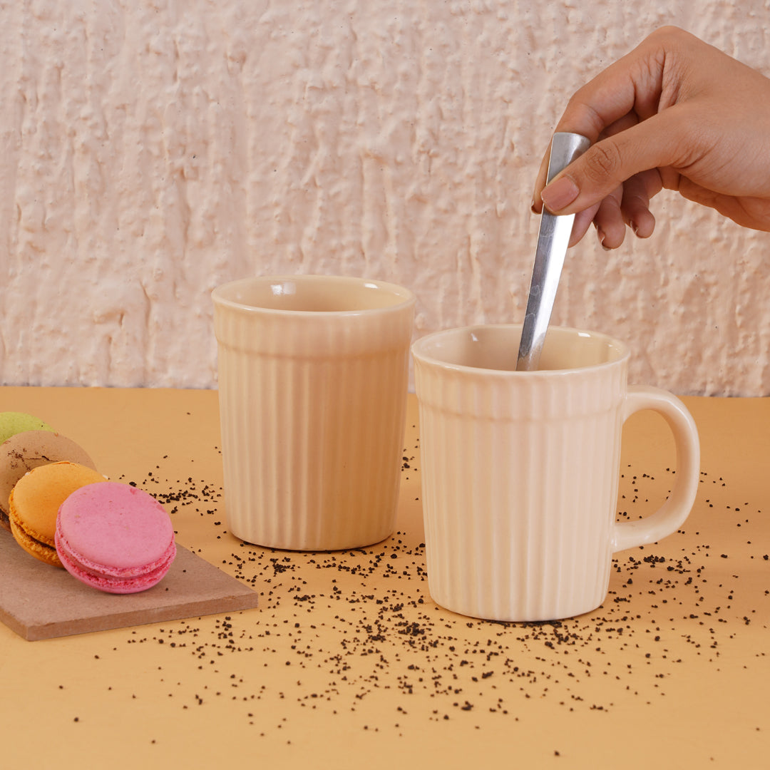 Liny Peach Coffee Mugs set of 2