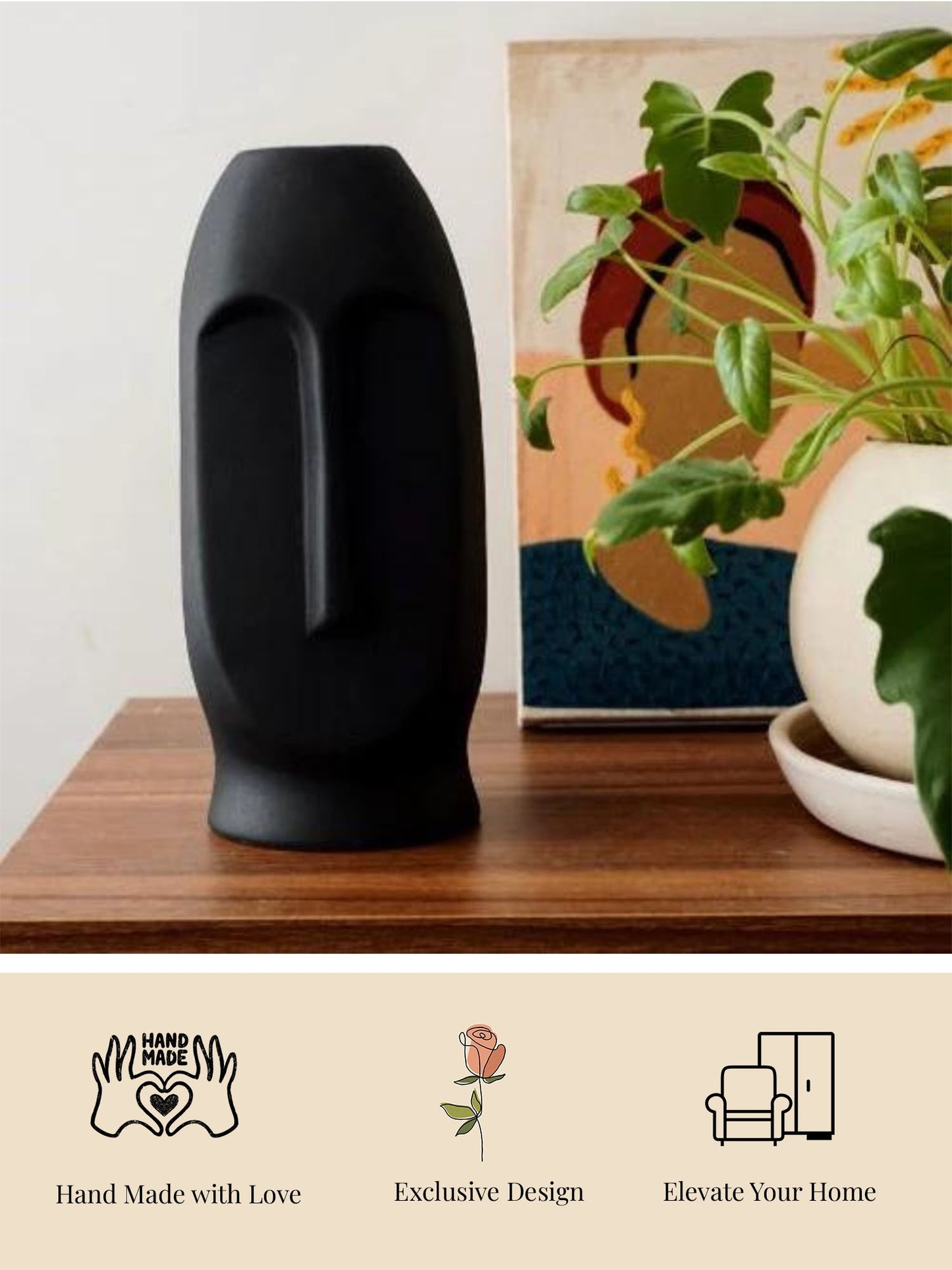 Viso Vase Black