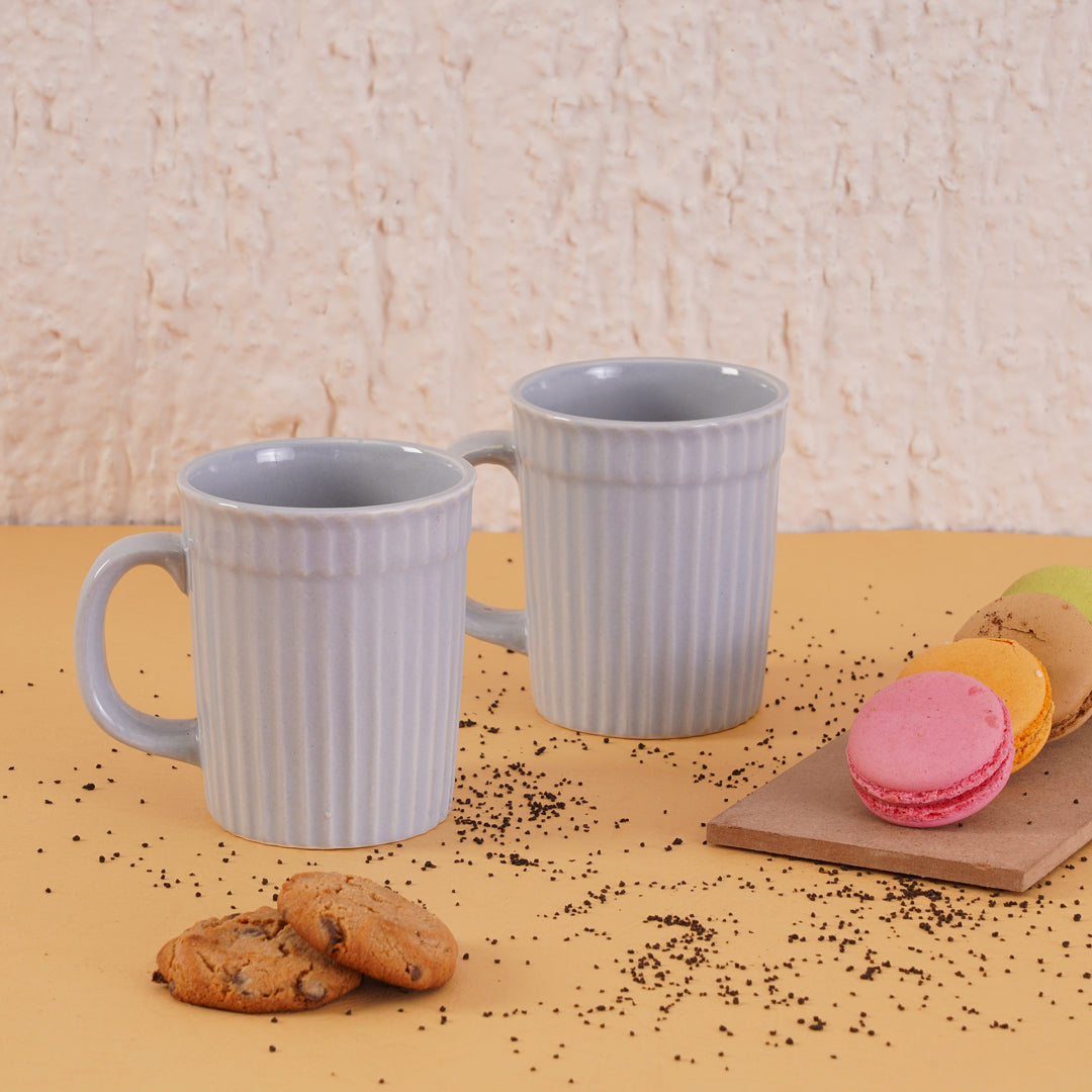 Liny Sky Blue Coffee Mugs set of 2