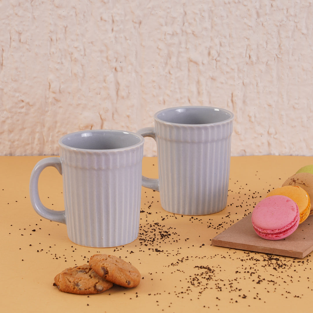 Liny Sky Blue Coffee Mugs set of 2