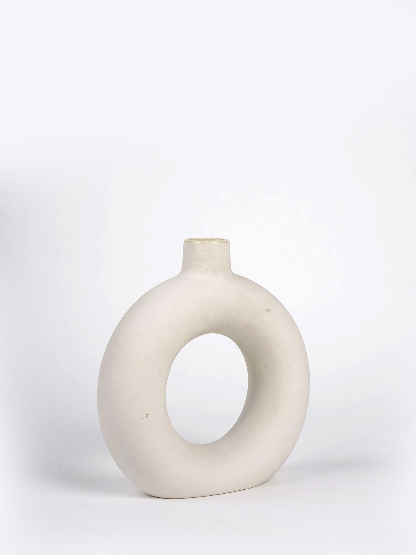 Donut Vase White Set of 2