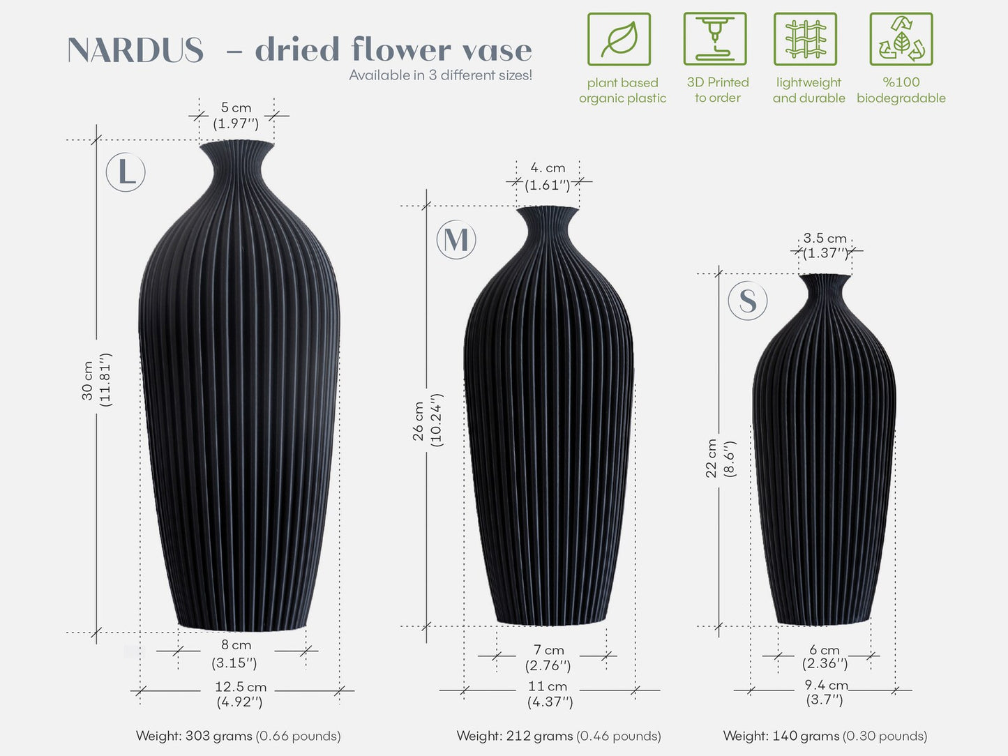 Saroi Vase set of 3