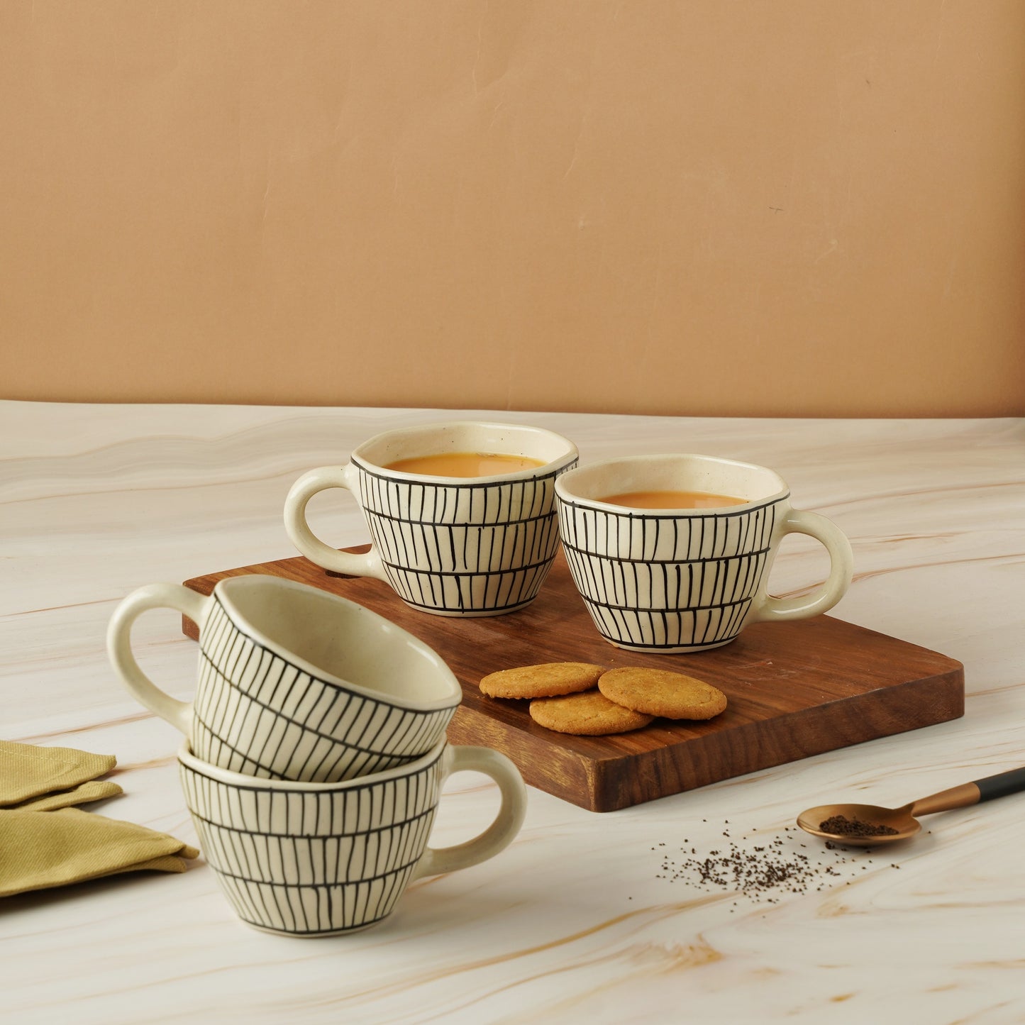 Bohemia Black and White Strip Essence of Luxury Living.