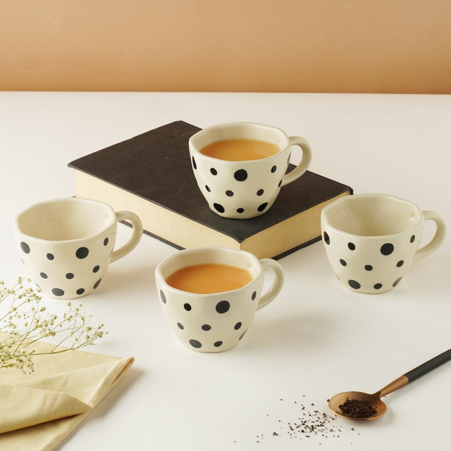 Bohemia Black and White Polka Dot Essence of Luxury Living