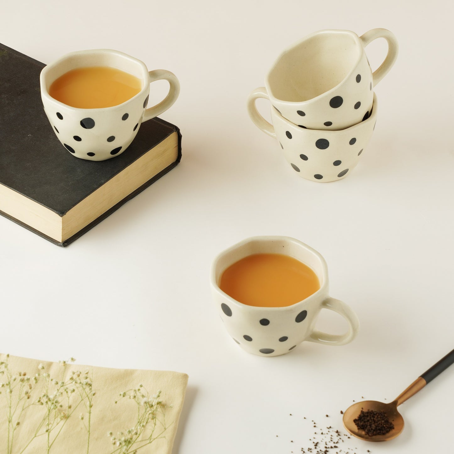 Bohemia Black and White Polka Dot Essence of Luxury Living