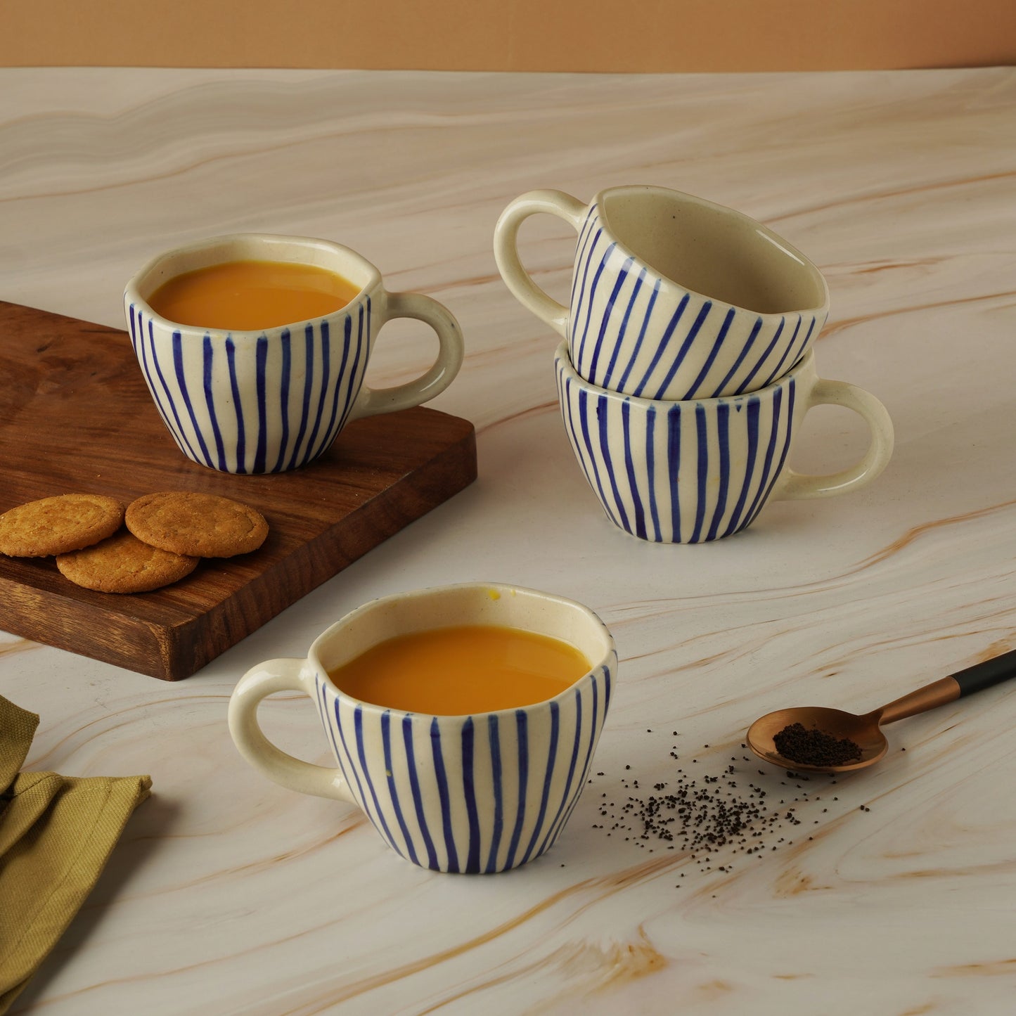Bohemia Black and Blue Strip Essence of Luxury Living