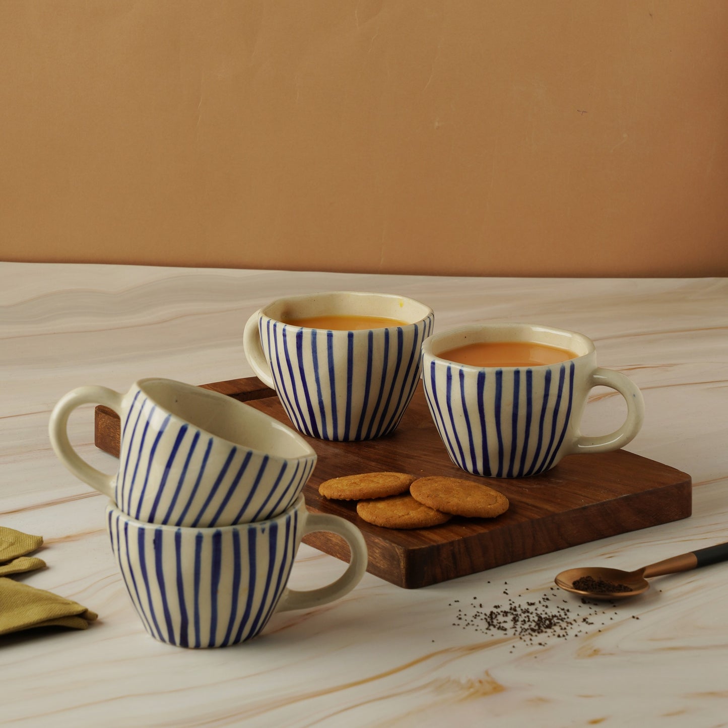 Bohemia Black and Blue Strip Essence of Luxury Living