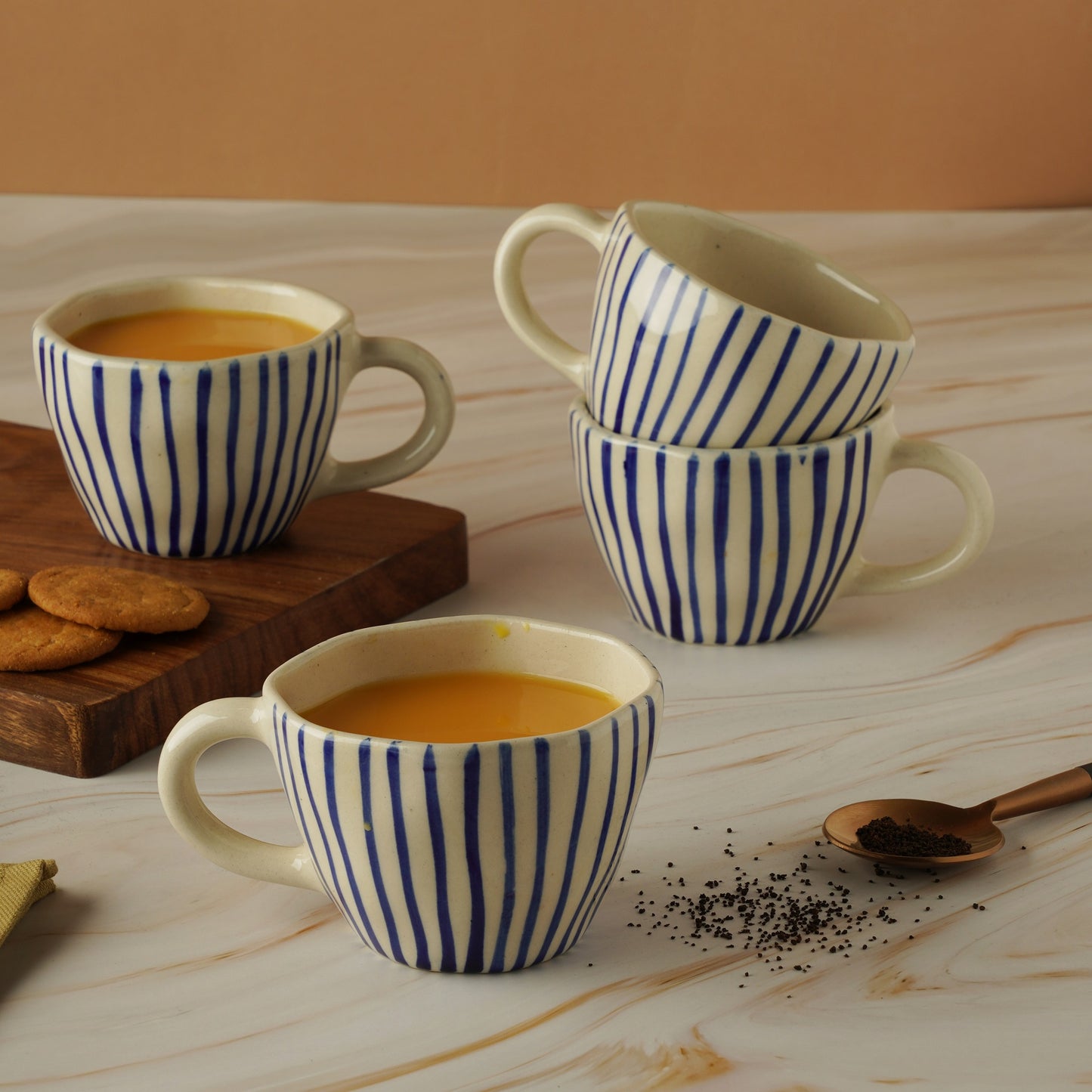 Bohemia Black and Blue Strip Essence of Luxury Living