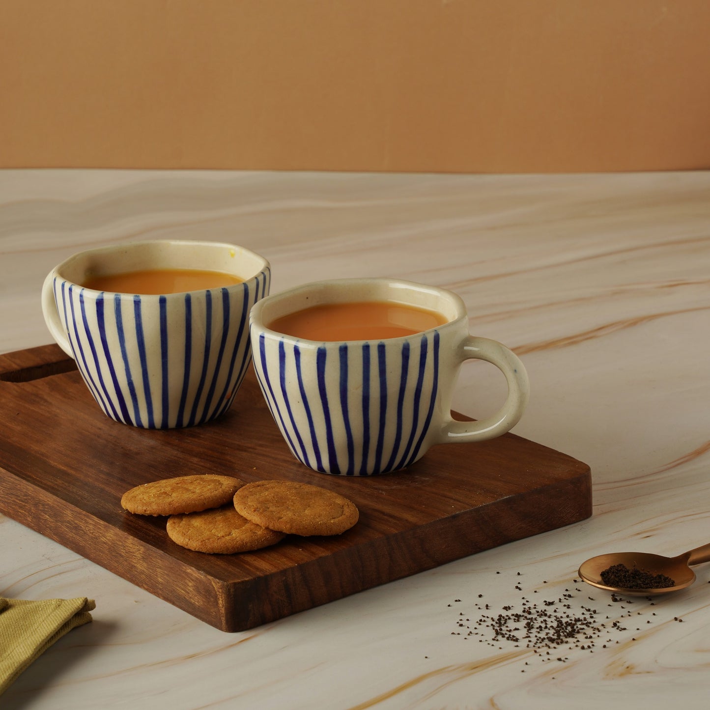 Bohemia Black and Blue Strip Essence of Luxury Living