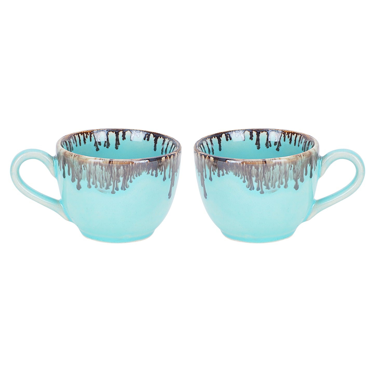 Sea Green Premium Studio Pottery Cup Pack of 4 Set