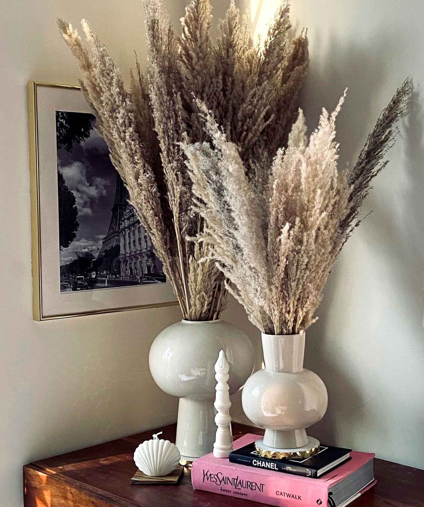 White Dried Pampas Pack of 5 Stems
