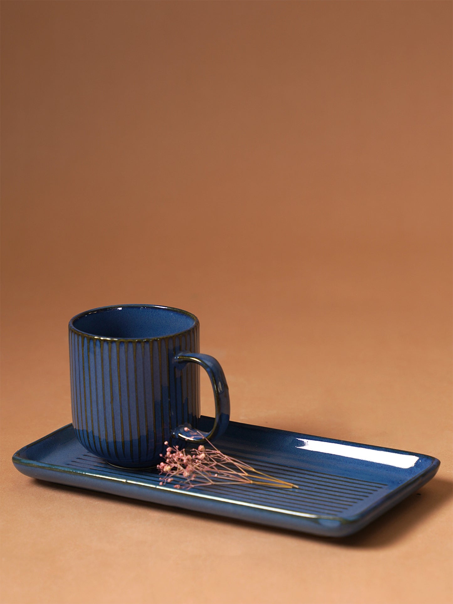 Stripped Mug Tray set