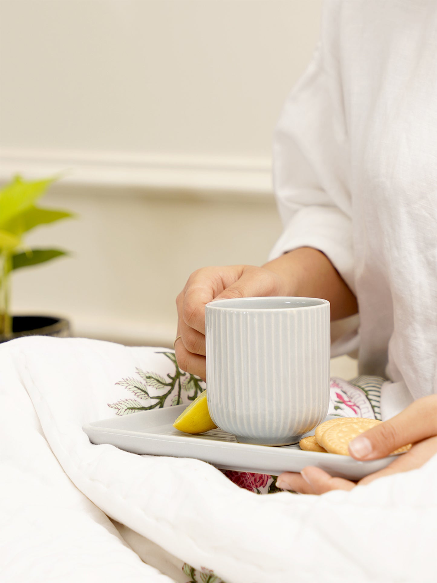 Stripped Mug Tray set