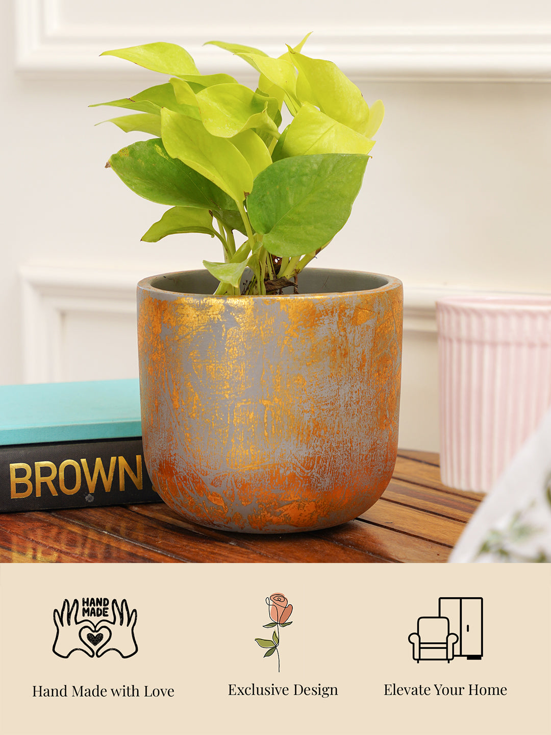 Century Gold Planter