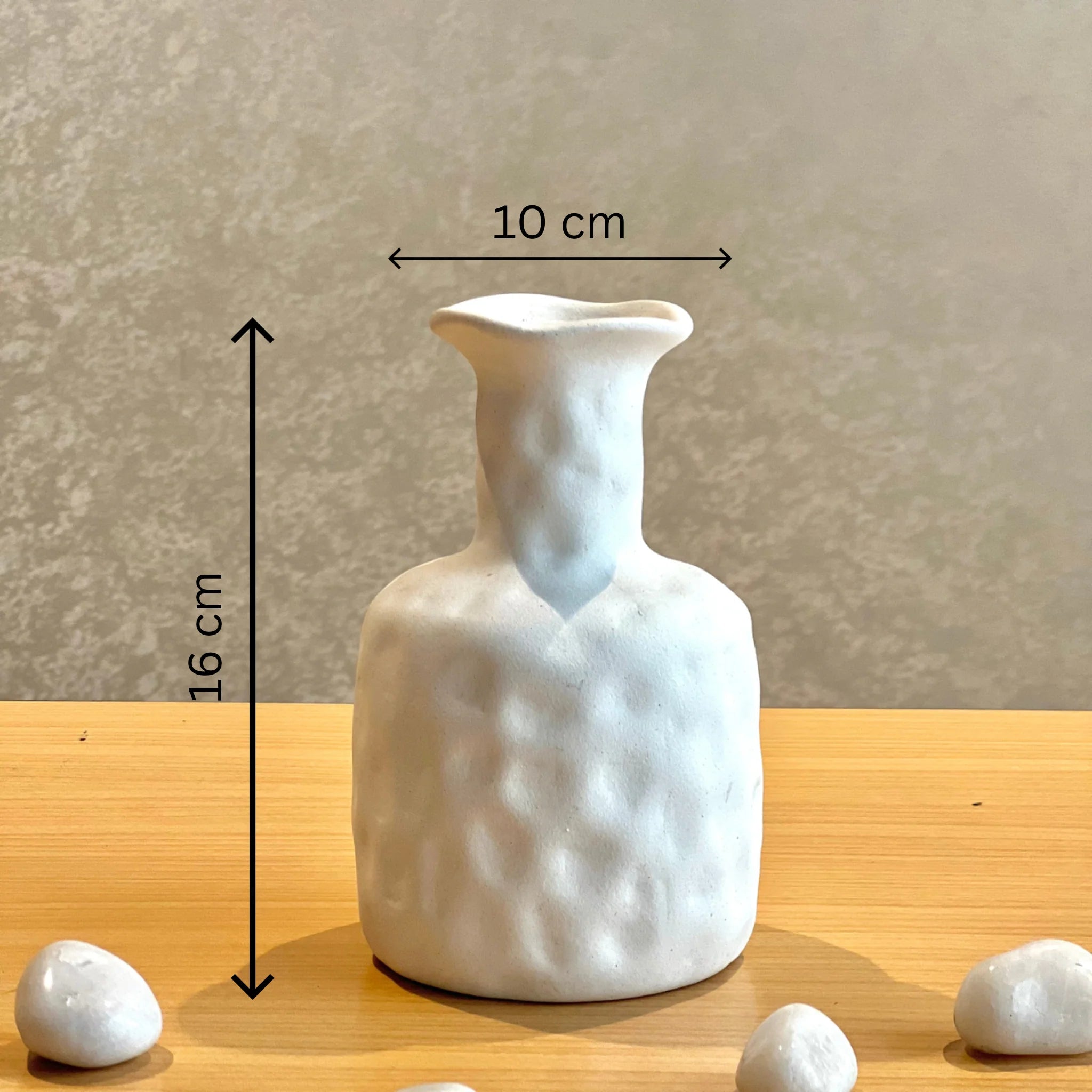 Vintage Roman Boho Bottle Vase - White