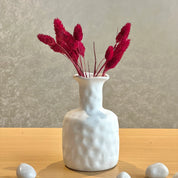 Vintage Roman Boho Bottle Vase - White
