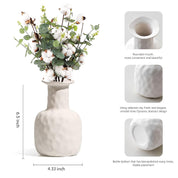 Vintage Roman Boho Bottle Vase - White