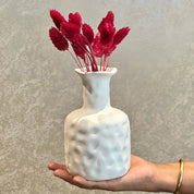 Vintage Roman Boho Bottle Vase - White