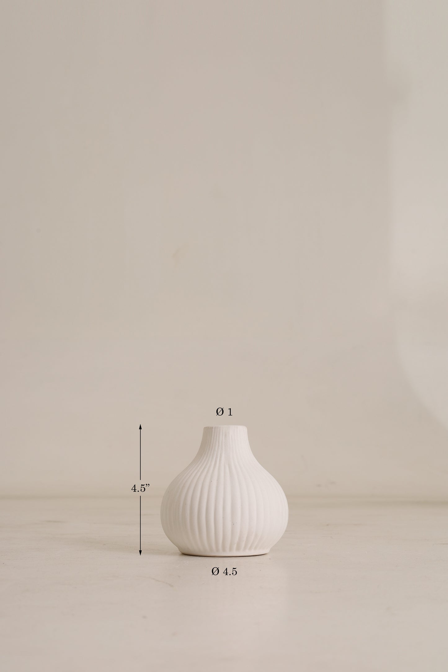 Ivory Vase Small White