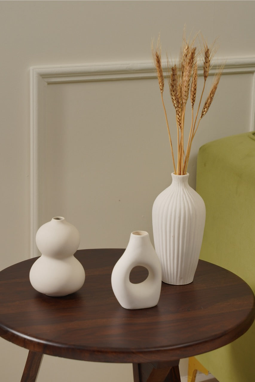 Burly Vase Set - White