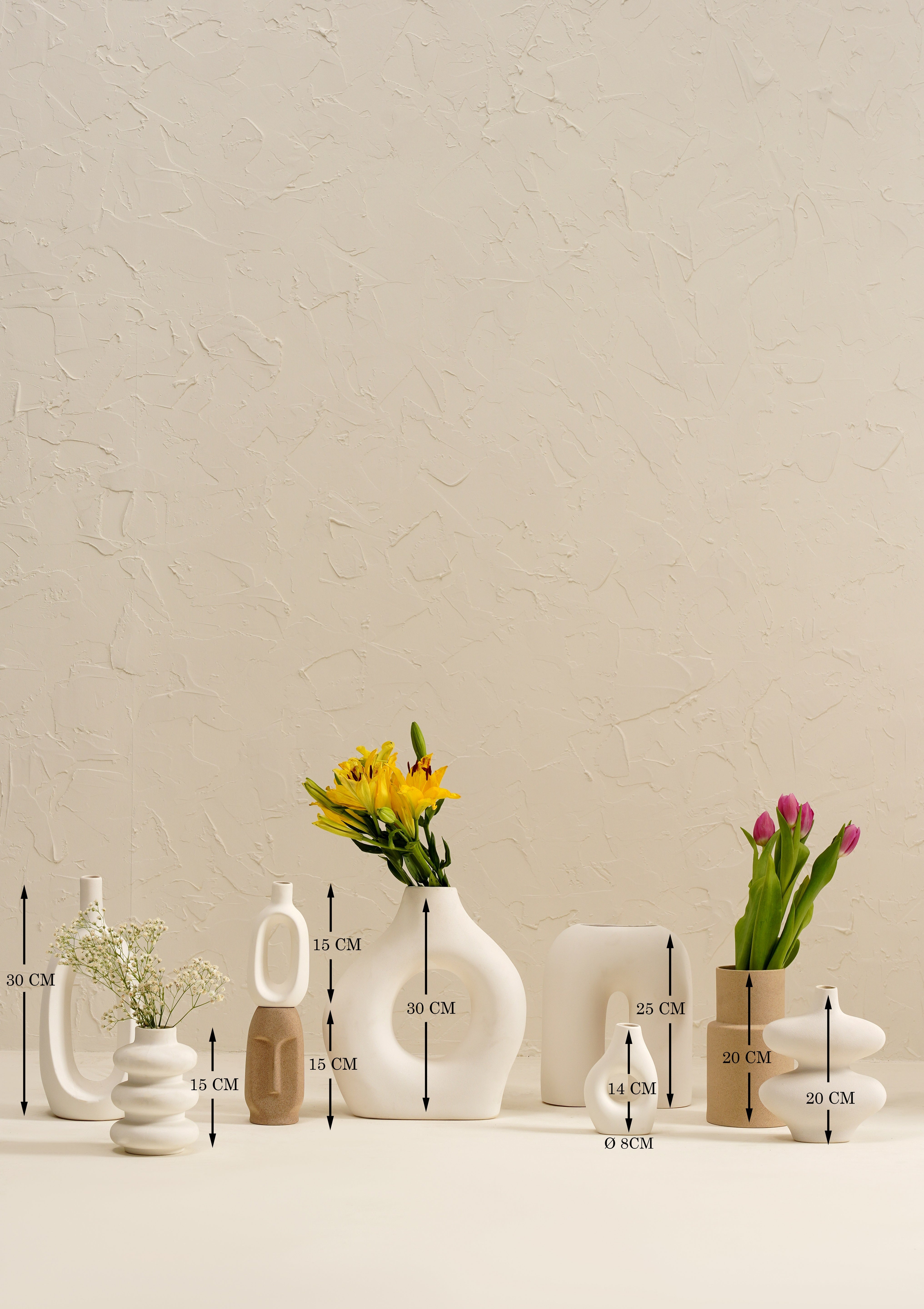 Farmhouse Vase Set - White