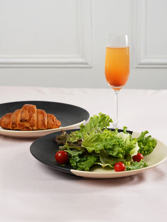 Soiree Half Moon Dinner Plate- Set of 2
