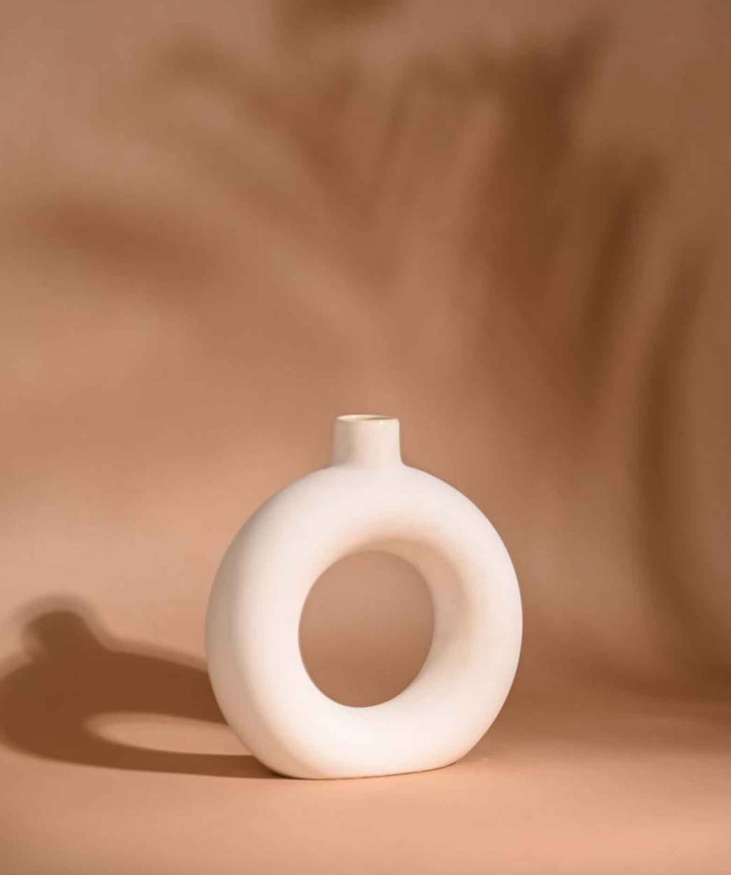 Donuts Vase White 8 Inch