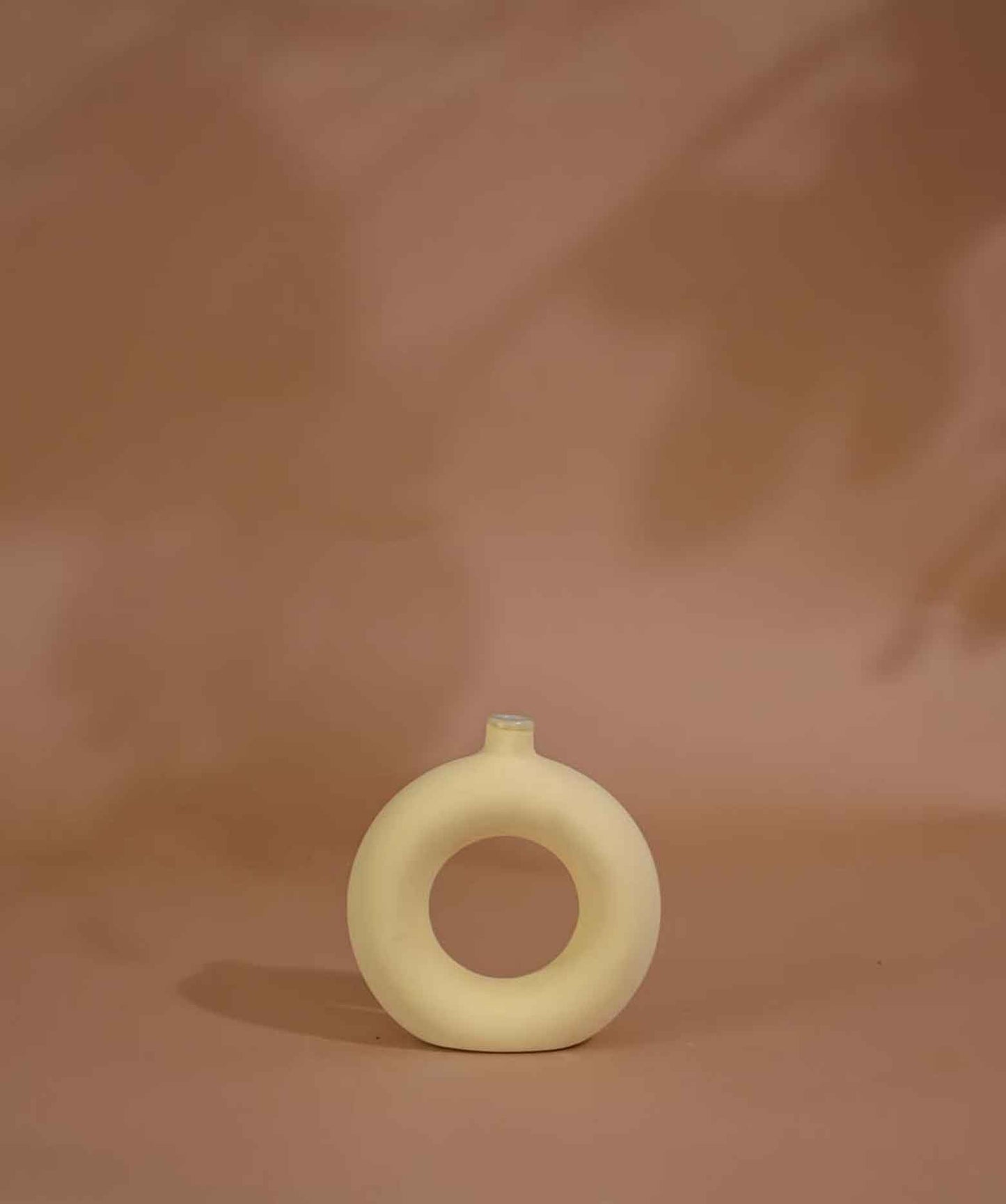 Donuts Vase Pastel Yellow 6 Inch