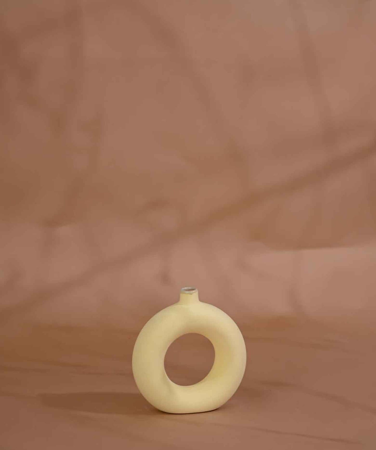 Donuts Vase Pastel Yellow 6 Inch
