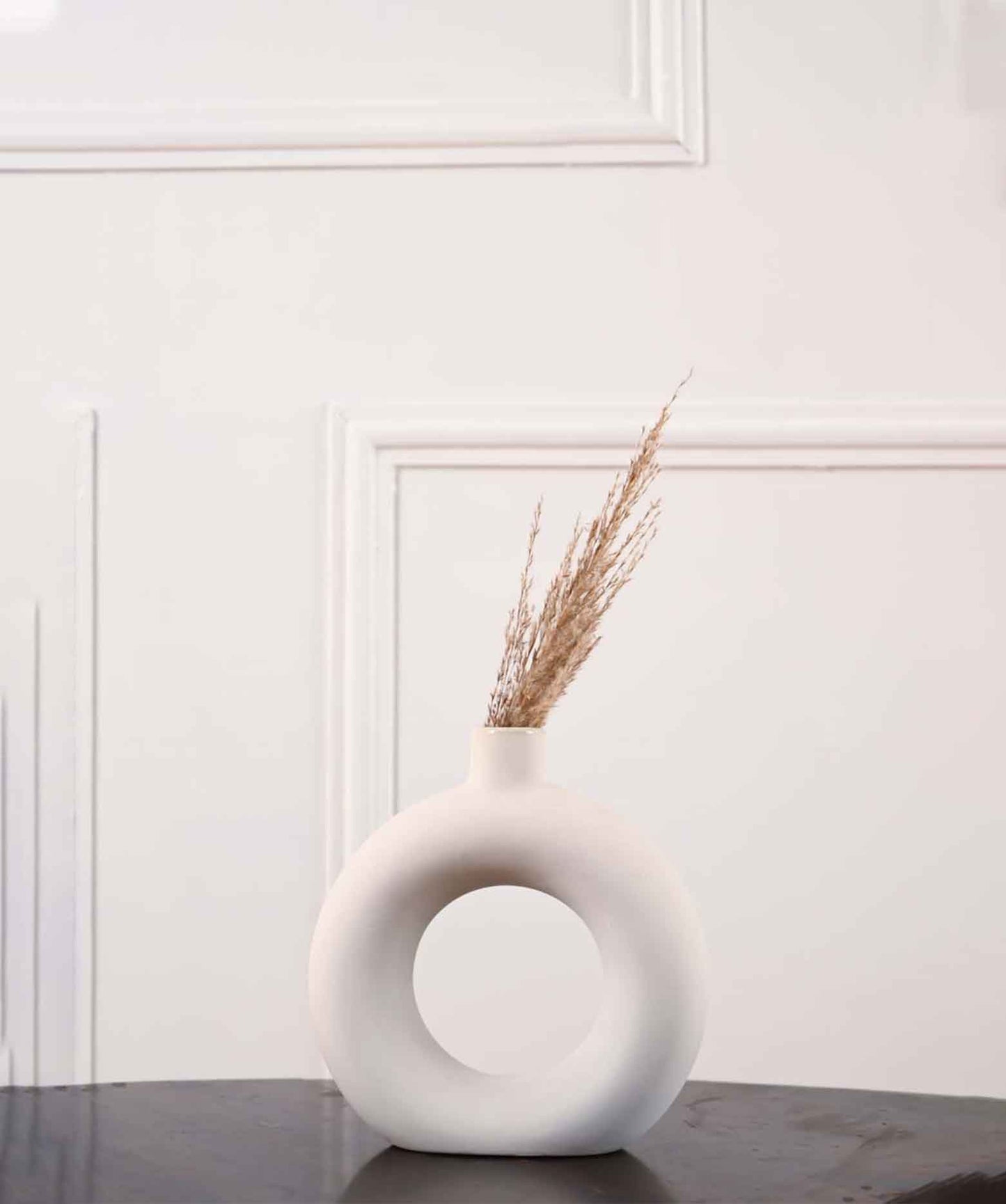 Donuts Vase White 8 Inch