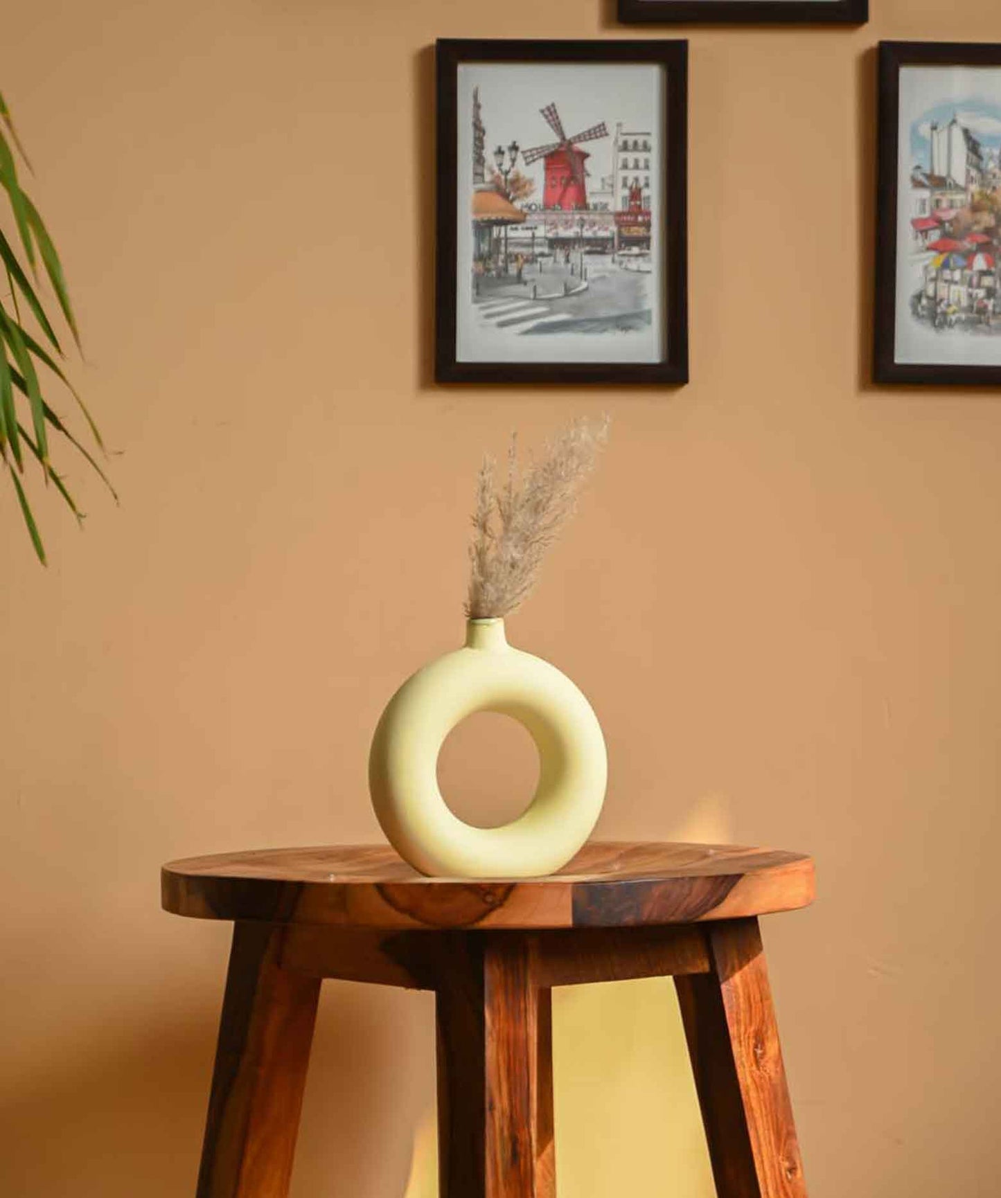 Donuts Vase Pastel Yellow 6 Inch