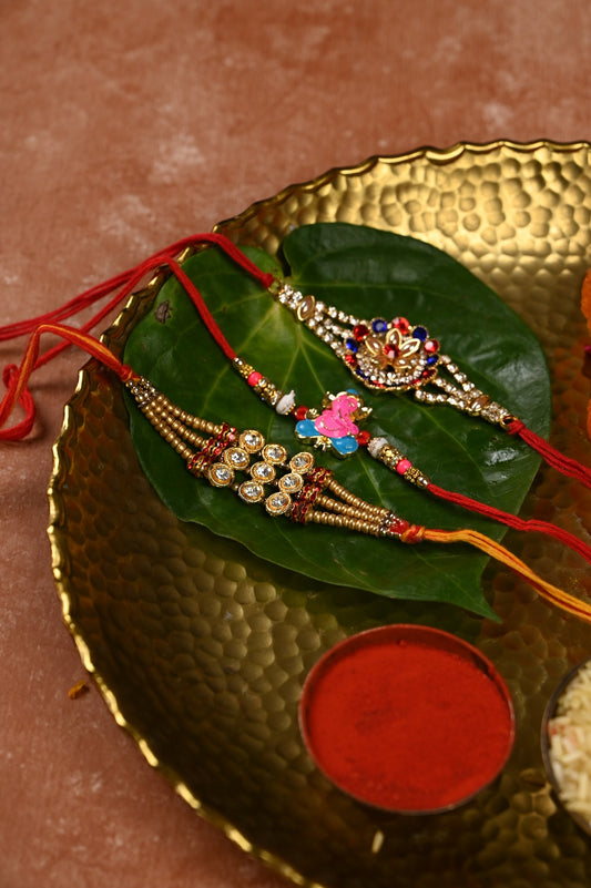 Dhaga Bracelet Designer Rakhis Set of 3