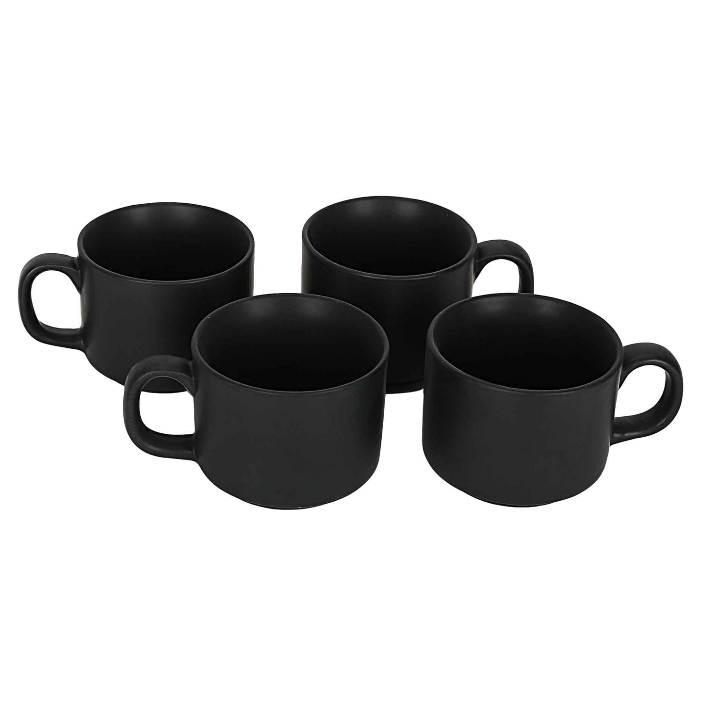Black Matte Premium Cup Pack of 4 Set