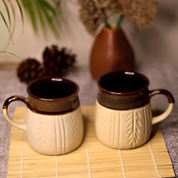 Brownstone Leaf Mugs Pack of 2