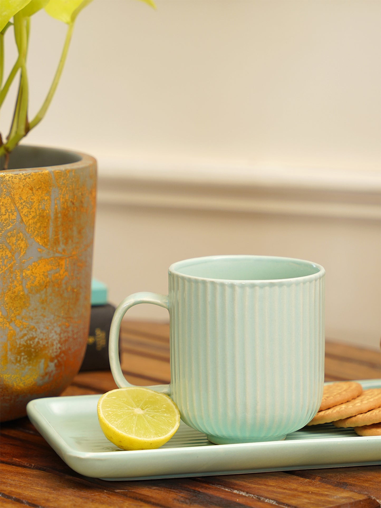 Stripped Mug Tray set