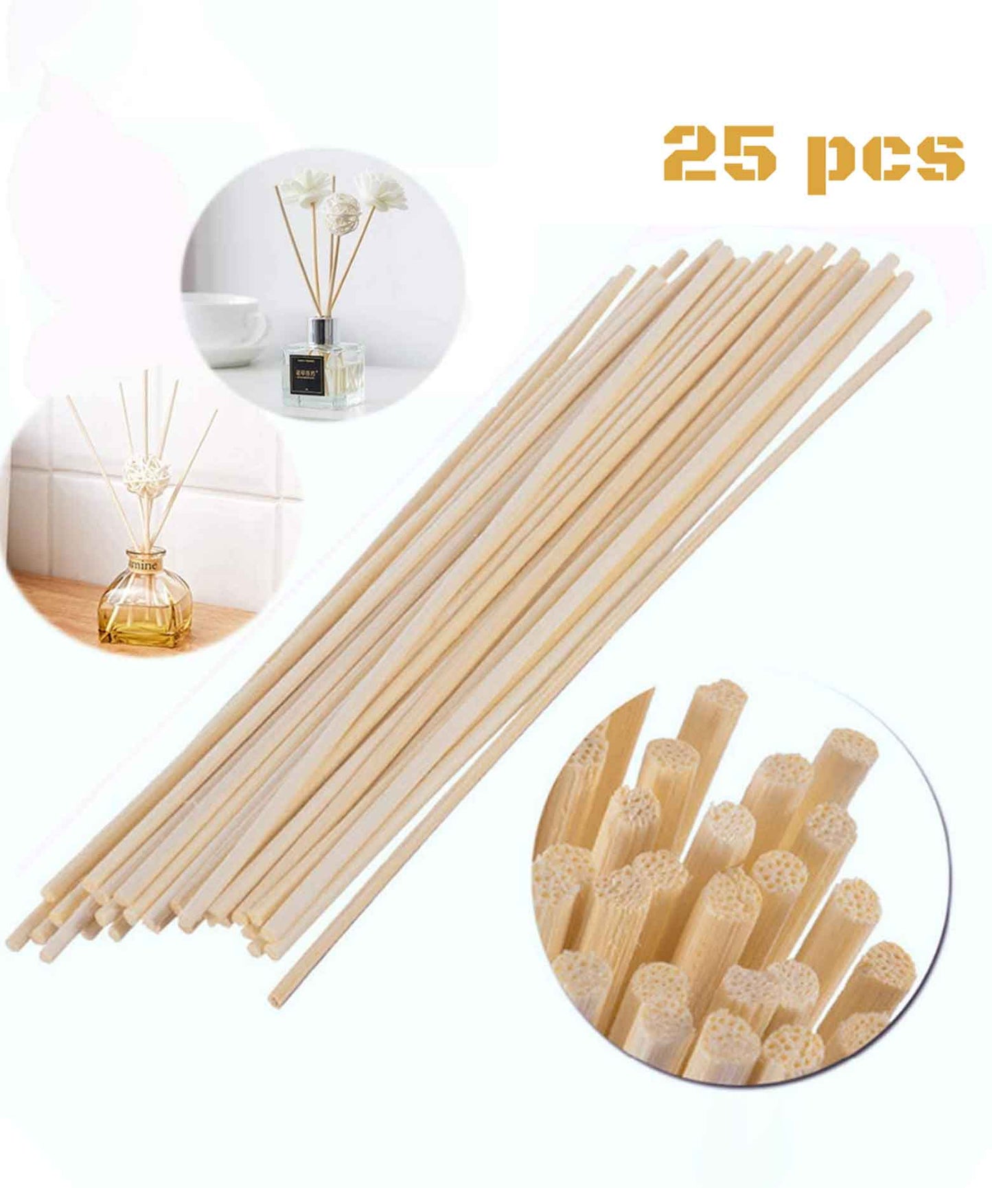 Rattan Reed Sticks For Aroma Oil Diffuser Pack of 25 Sticks