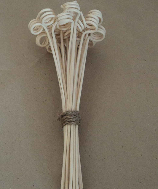 Spiral Natural Rattan Reed Fragrance Diffuser Stick Pack of 10